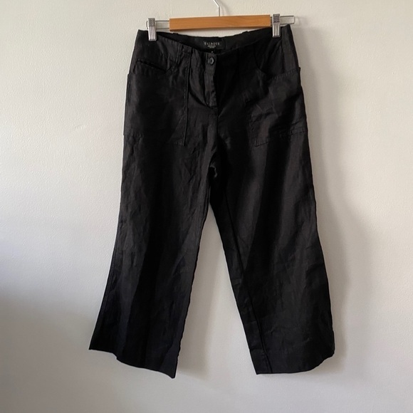 Talbots Cropped Black Linen pants - Picture 1 of 4